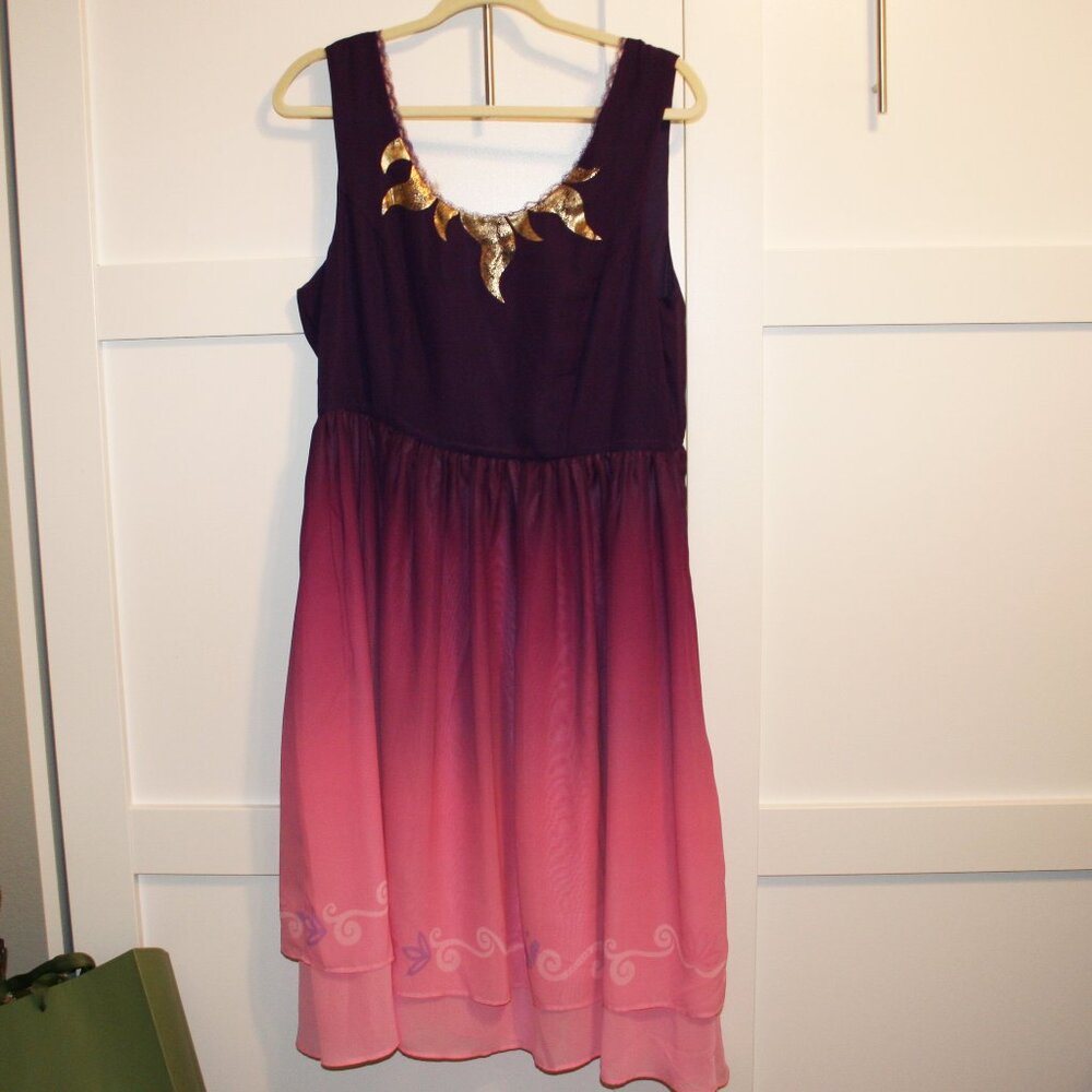 Disney Her Universe Destination Disney Tangled Rapunzel Ombré Corset Dress XL